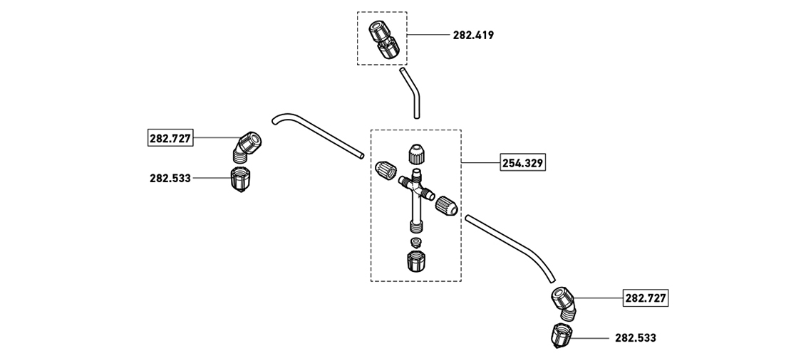 Pieces rampe de desherbage 3 jets (Ref. 255044)